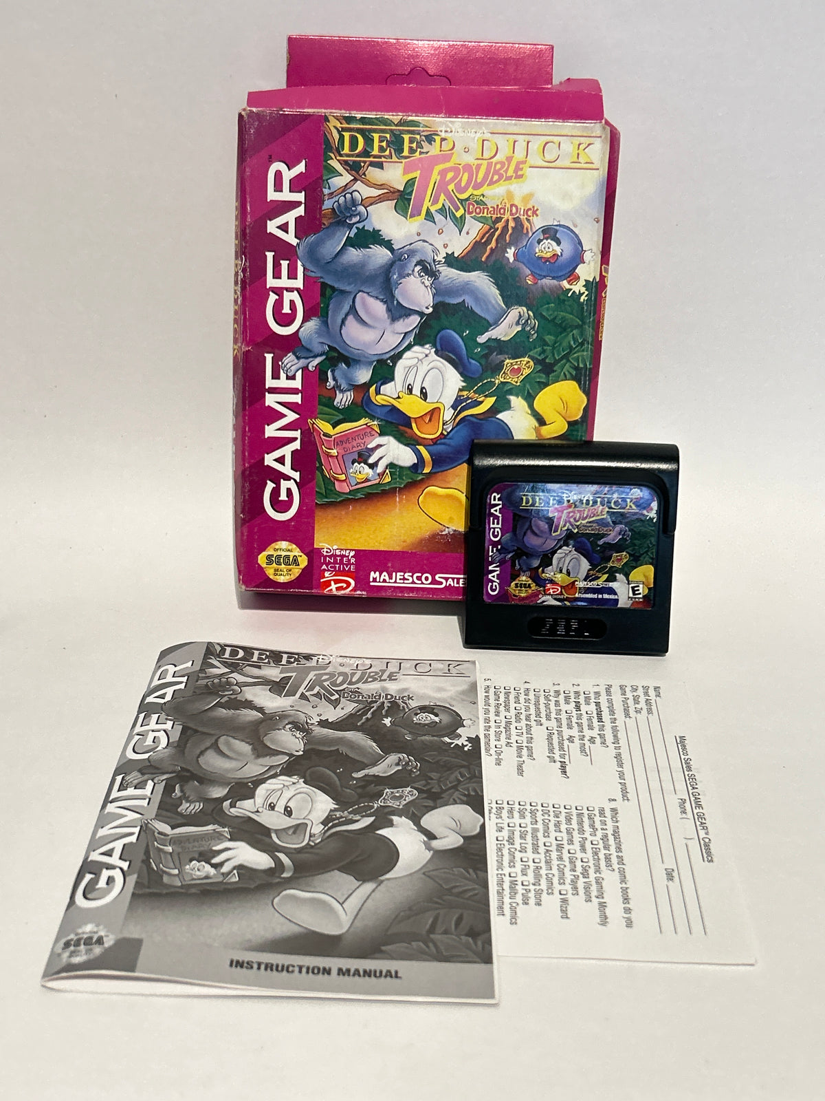 Deep Duck Trouble Starring Donald Duck Sega Game Gear CIB Complete Disney
