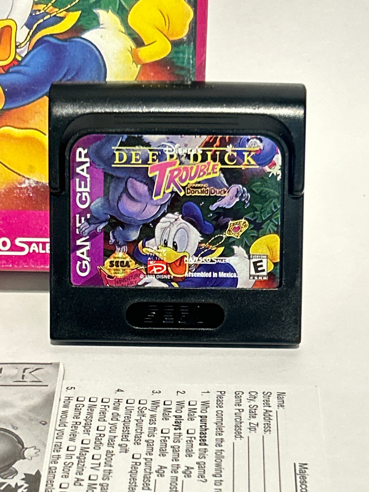 Deep Duck Trouble Starring Donald Duck Sega Game Gear CIB Complete Disney