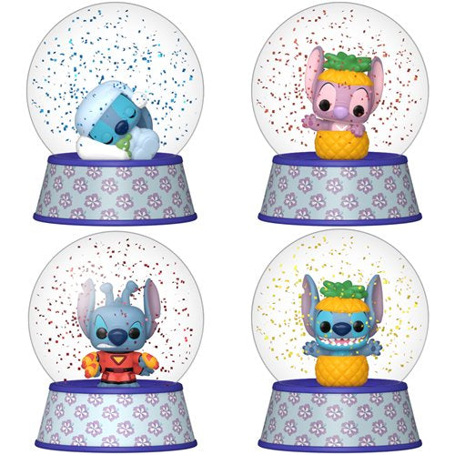 Lilo & Stitch Funko Mini Glitter Snow Globes Complete Set x4 NEW 2026 Angel 626