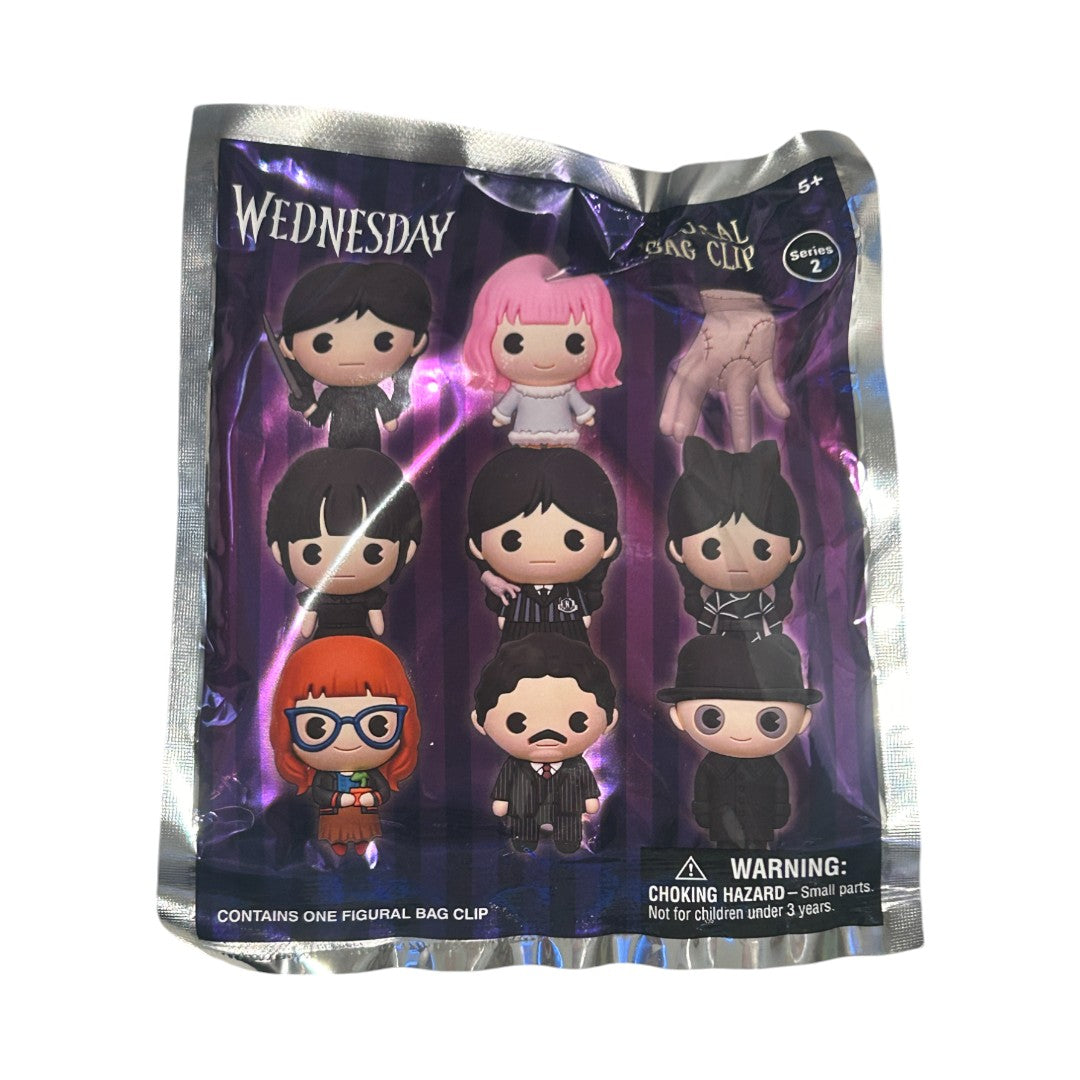 Wednesday 3D Figural Foam Bag Clip Series 2, Blind Bag 1 Random pc Addams Family