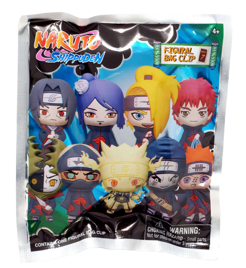 Naruto Shippuden 3D Foam Bag Clip in Blind Bag Series 7 1 Random Figure Monogram