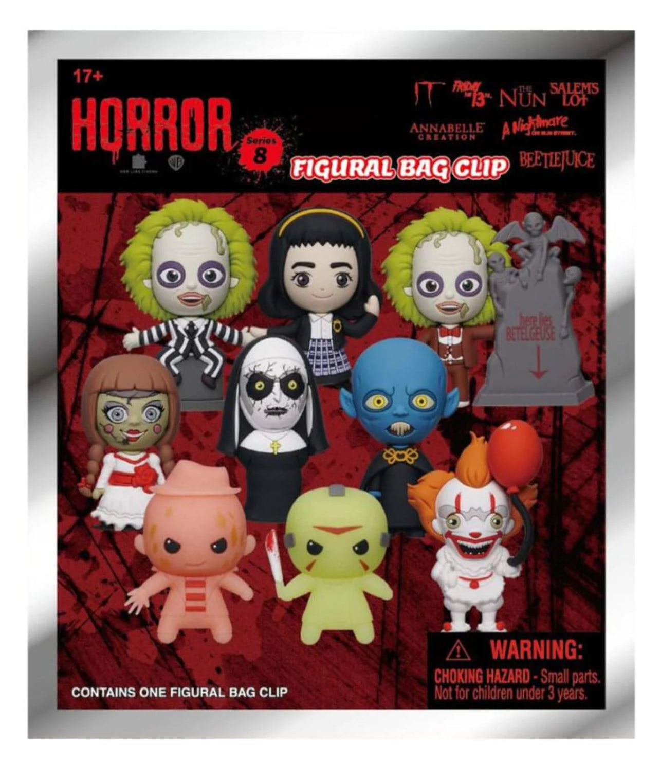 WB Horror Series 8 3D Foam Bag Clip Blind Bag 1 Random Figure Monogram Beetlejuice