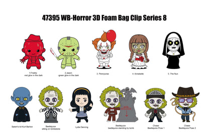 WB Horror Series 8 3D Foam Bag Clip Blind Bag 1 Random Figure Monogram Beetlejuice