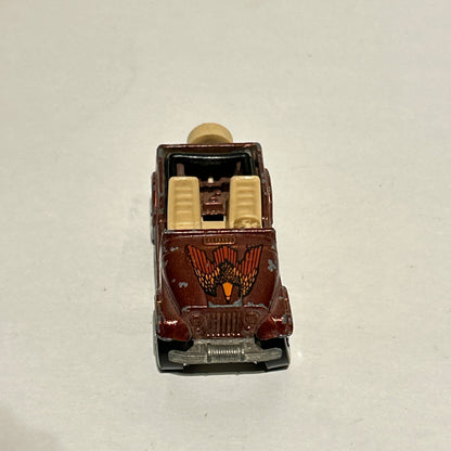 Hot Wheels 1981 Jeep CJ-7 Car Brown Malaysia 1:64 Eagle on Hood 80's Vintage