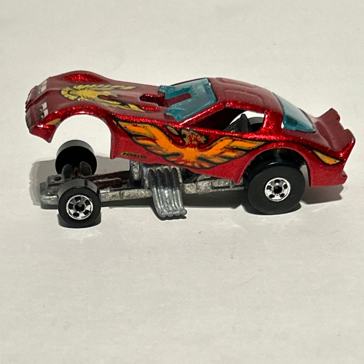 Hot Wheels Red Car Pontiac Trans Am Firebird Funny Dragster 1977 Vintage Mattel