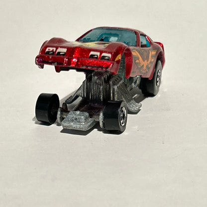 Hot Wheels Red Car Pontiac Trans Am Firebird Funny Dragster 1977 Vintage Mattel