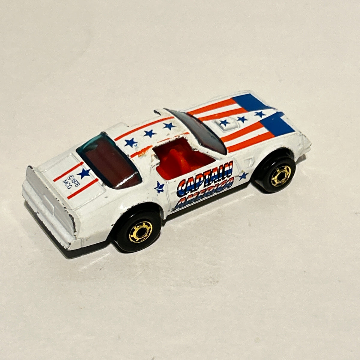 Hot Wheels 1977 Hot Bird Captain America Pontiac Firebird Marvel Vintage 70's