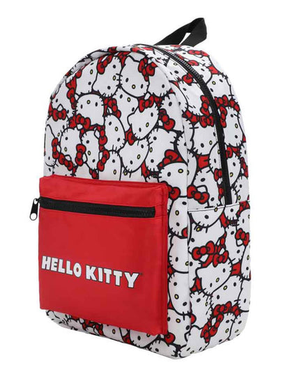 Sanrio Hello Kitty All Over Print Backpack Multi Pocket Bioworld NWT Full Size