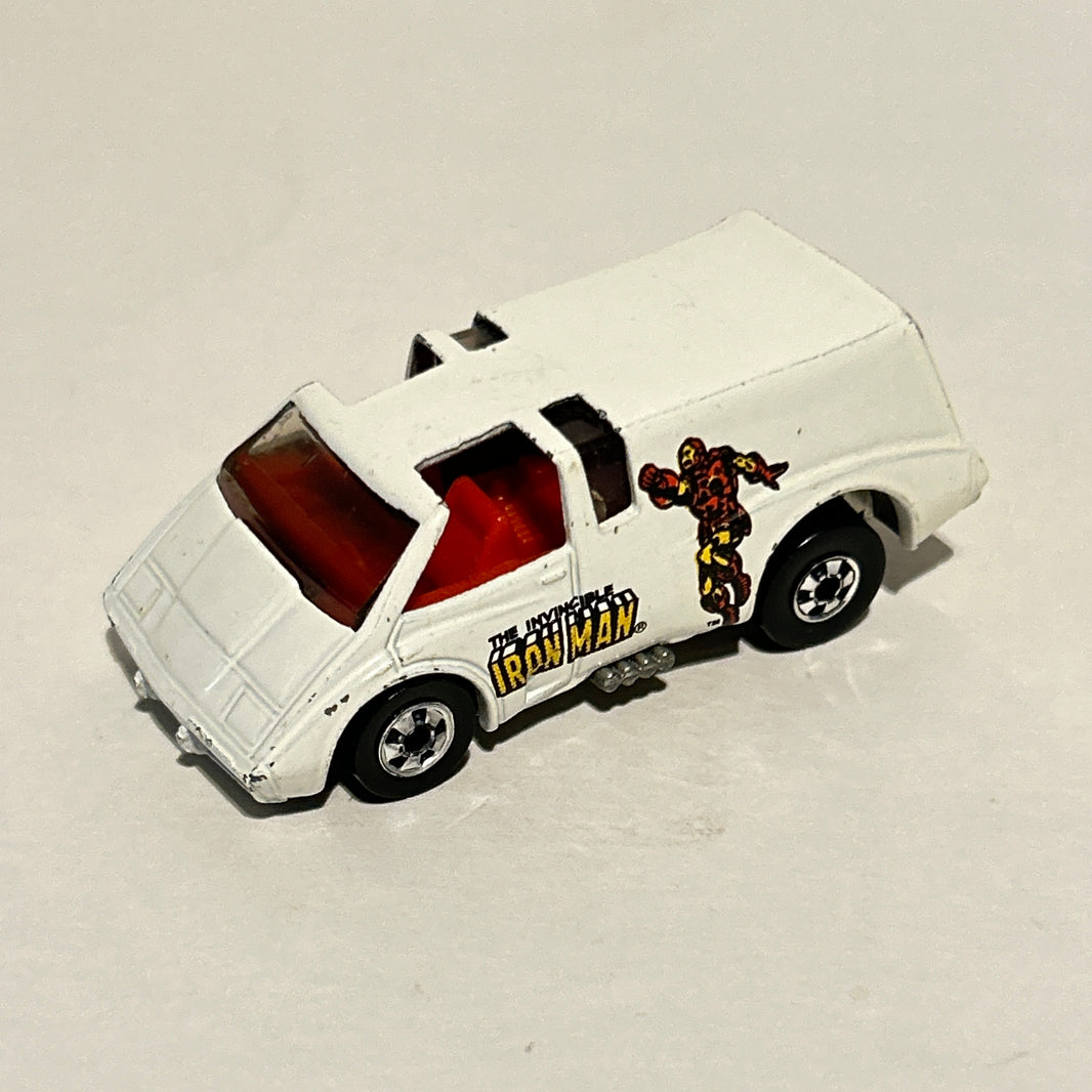 Hot Wheels Iron Man White Vette Van Marvel Comic Heroes Malaysia 1979 Vintage