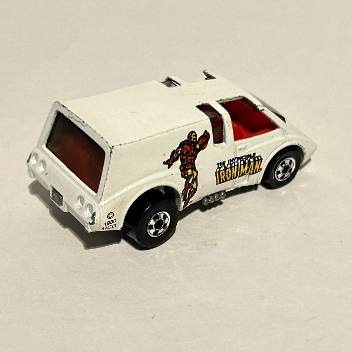 Hot Wheels Iron Man White Vette Van Marvel Comic Heroes Malaysia 1979 Vintage