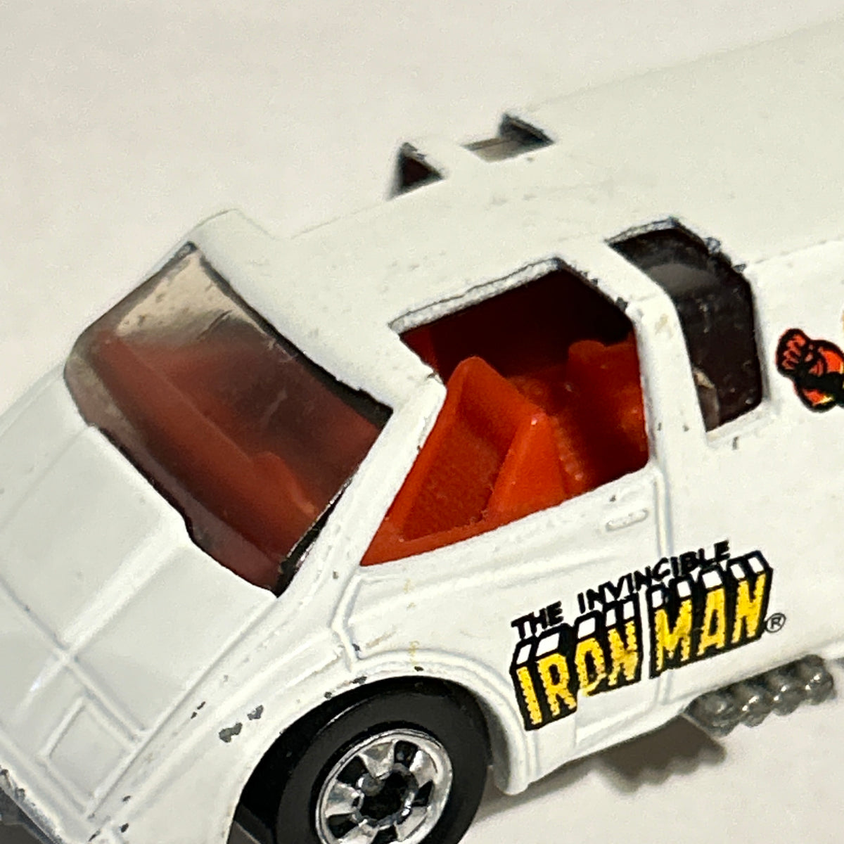 Hot Wheels Iron Man White Vette Van Marvel Comic Heroes Malaysia 1979 Vintage