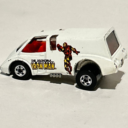 Hot Wheels Iron Man White Vette Van Marvel Comic Heroes Malaysia 1979 Vintage