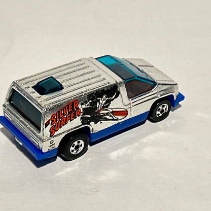 Hot Wheels 1:64 Chrome Silver Surfer Beach Blaster Van w/Black Walls 1978 Vintag