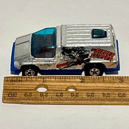 Hot Wheels 1:64 Chrome Silver Surfer Beach Blaster Van w/Black Walls 1978 Vintag