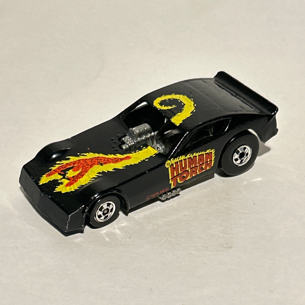 Hot Wheels The Heroes Human Torch Funny Car 1977 Fantastic Four Marvel Vintage