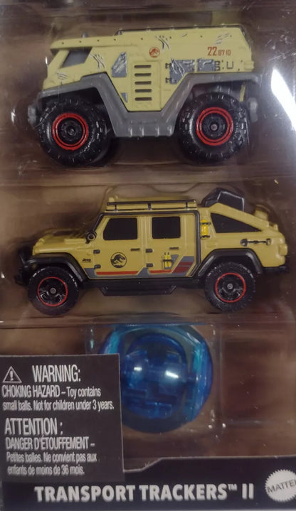 Matchbox 5-Pack Jurassic World Transport Trackers 2 New Jeep Gyro Sphere Dinosaur