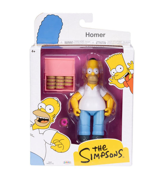 The Simpsons 5-Inch Wave 1 Homer Simpson Action Figure With Donuts