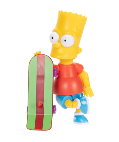 The Simpsons Wave 1 Bart Simpson Action Figure With Skateboard 3.5" Tall