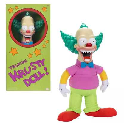 The Simpsons Krusty the Clown Talking Plush Doll Pull String 2024 Tree House Horror