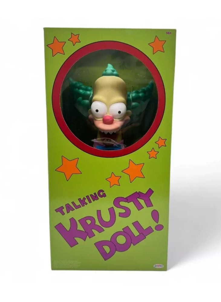 The Simpsons Krusty the Clown Talking Plush Doll Pull String 2024 Tree House Horror