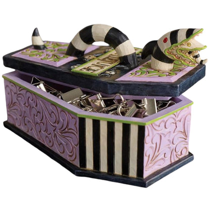 Beetlejuice Coffin Trinket Box by Jim Shore Statue Serpentine Secrets Enesco