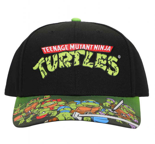 Teenage Mutant Ninja Turtles Classic Curved Bill Snapback Hat Bioworld TMNT Nick