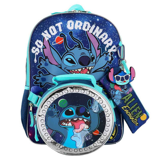 Bioworld Lilo & Stitch So Not Ordinary Stitch Backpack 4-Piece Set