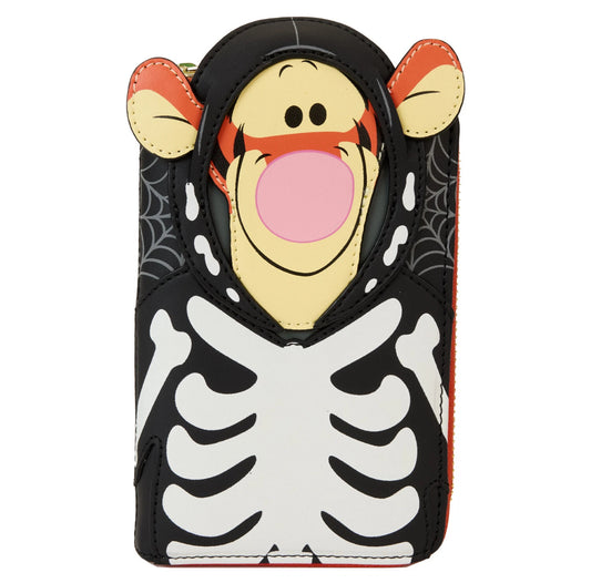 Winnie The Pooh Skeleton Tigger Cosplay Glow Zip Around Wallet Halloween Loungefly