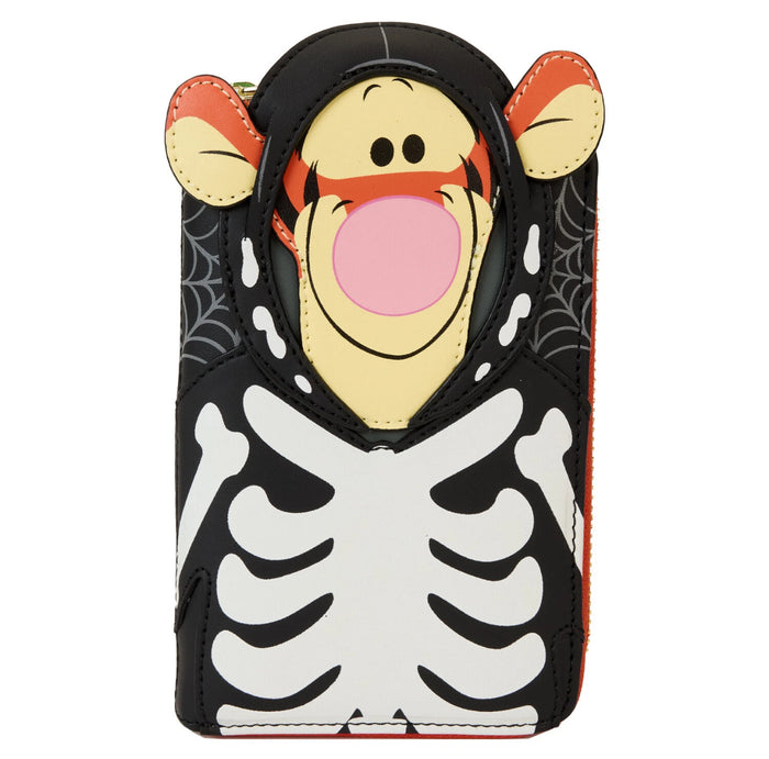 Loungefly Winnie the Pooh Skeleton Tigger Zip-Around Wallet – Glow-in-the-Dark