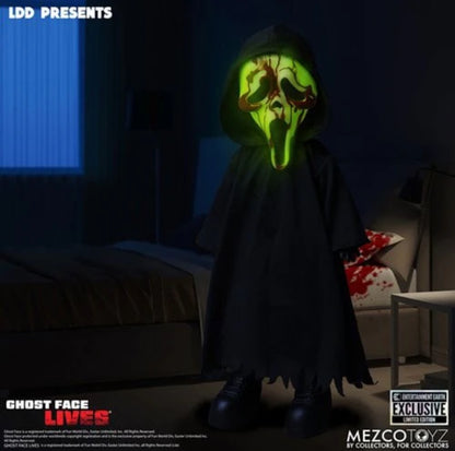 Living Dead Doll Ghost Face Lives EE Exclusive Glow in the Dark Blood Mezco Toyz