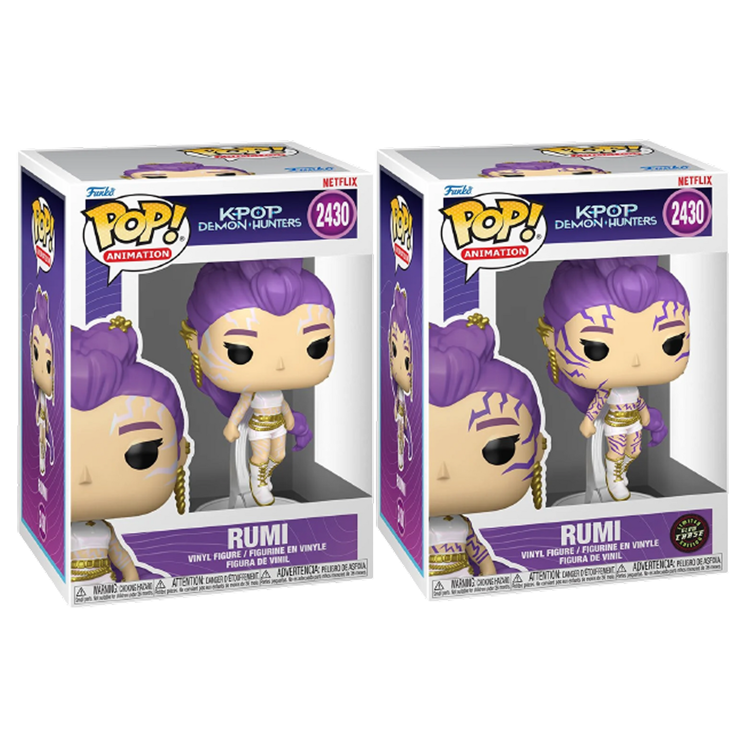 KPop Demon Hunters Rumi Funko Pop! Vinyl Figure #2430 – Common & Chase Bundle