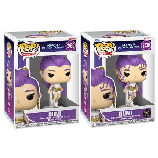KPop Demon Hunters Rumi Funko Pop! Vinyl Figure #2430 – Common & Chase Bundle