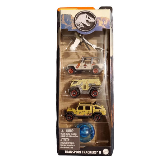 Matchbox 5-Pack Jurassic World Transport Trackers 2 New Jeep Gyro Sphere Dinosaur