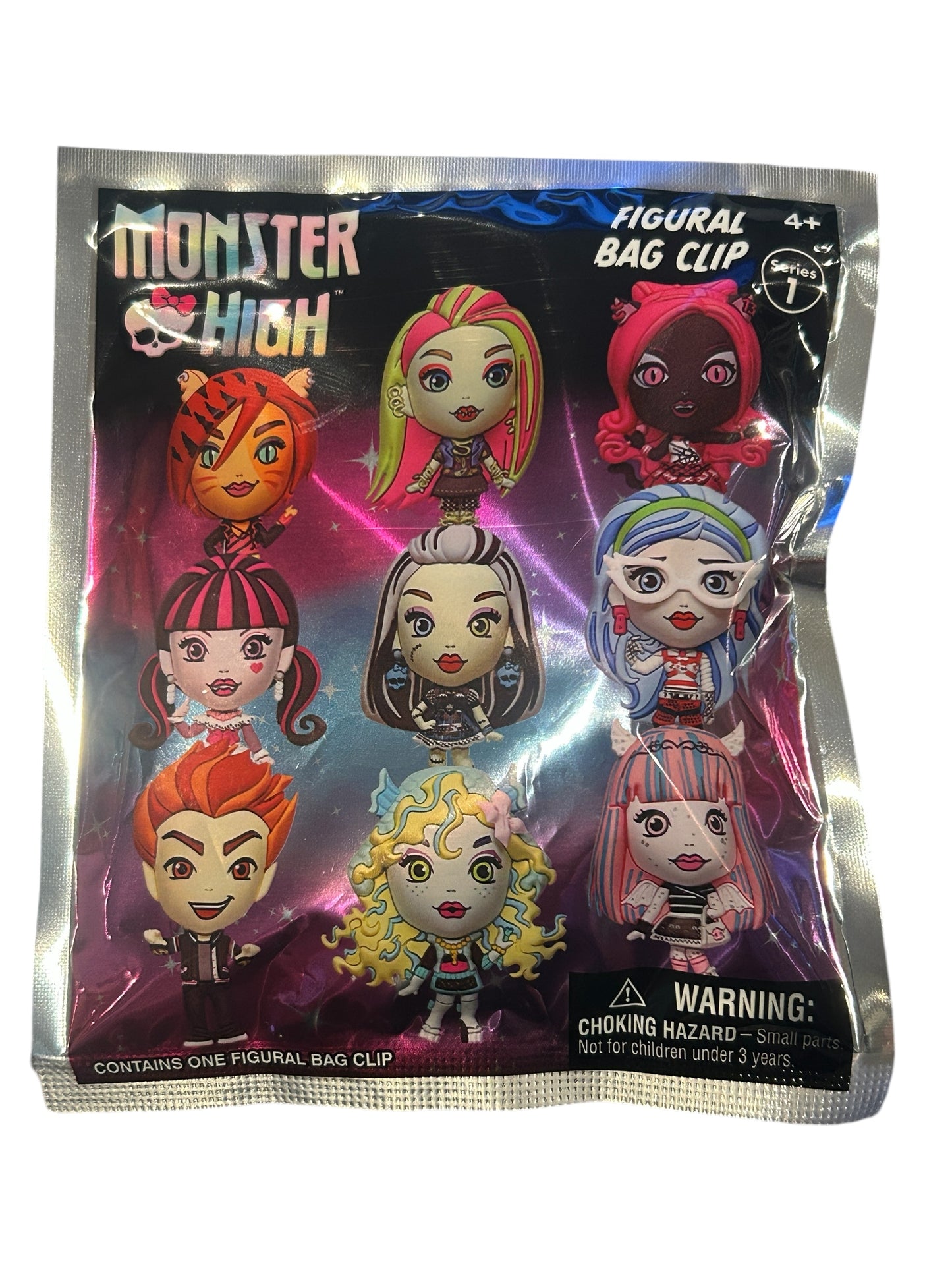 Monster High 3D Foam Bag Clip Blind Bag 1 Random Figure Series 1 Monogram