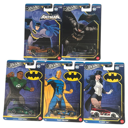 Hot Wheels 2025 Silver Series Batman Mix 1 Full Set of 5 Cars # 1-5 of 20