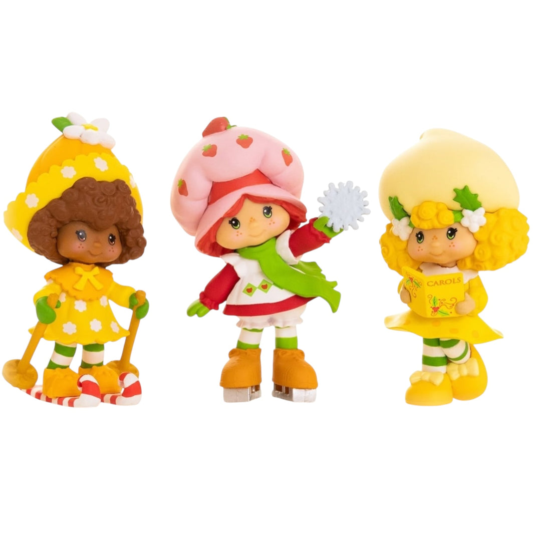 Strawberry Shortcake 2.5" Mini Figures Set of 3 Holiday Winter TLS Toy Chee Bee