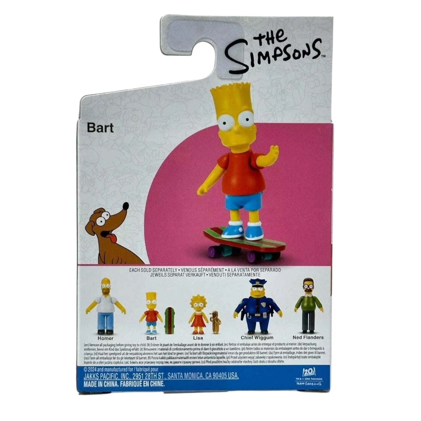 The Simpsons 2.5 Inch Scaled Wave 1 Action Figures Bart Simpson With Skateboard