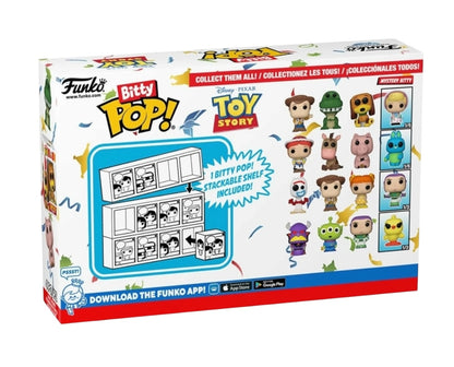 Funko Bitty Pop! Toy Story Vinyl Figures 4 Pack Woody Rex Slinky Dog Mystery Mini