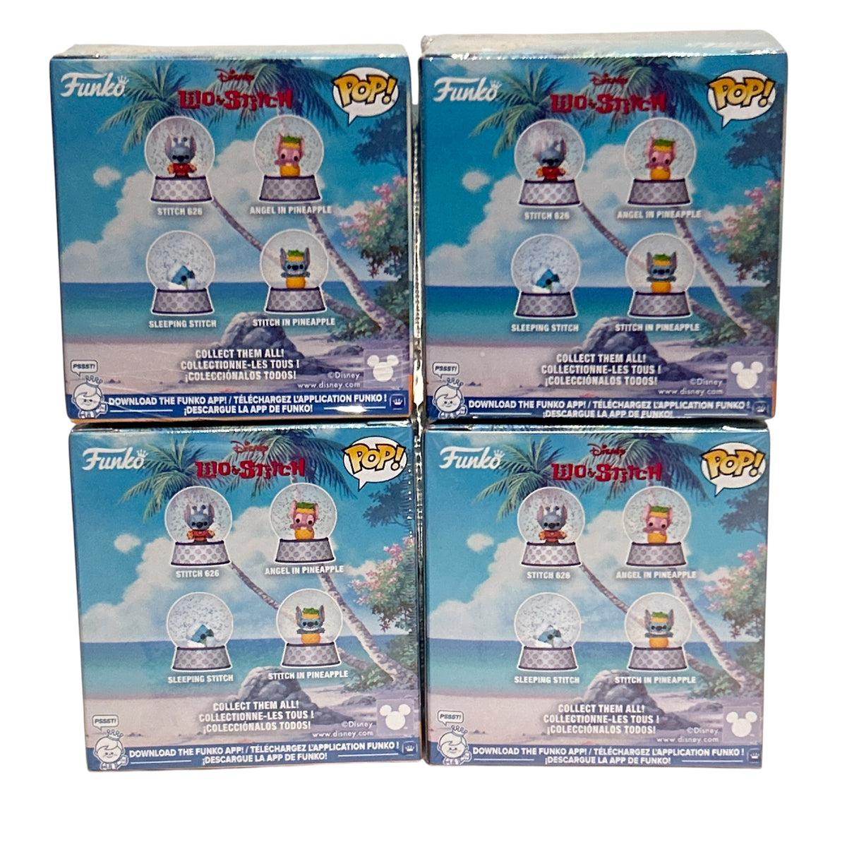 Lilo & Stitch Funko Mini Glitter Snow Globes Complete Set x4 NEW 2026 Angel 626