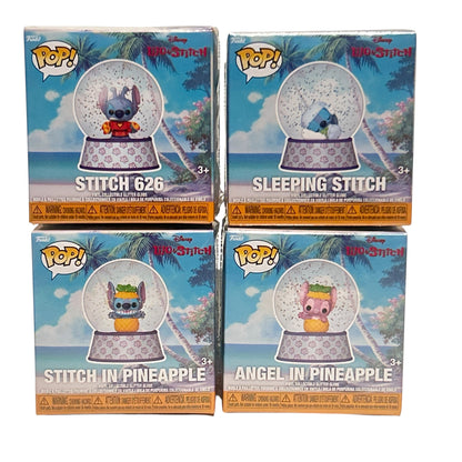 Lilo & Stitch Funko Mini Glitter Snow Globes Complete Set x4 NEW 2026 Angel 626