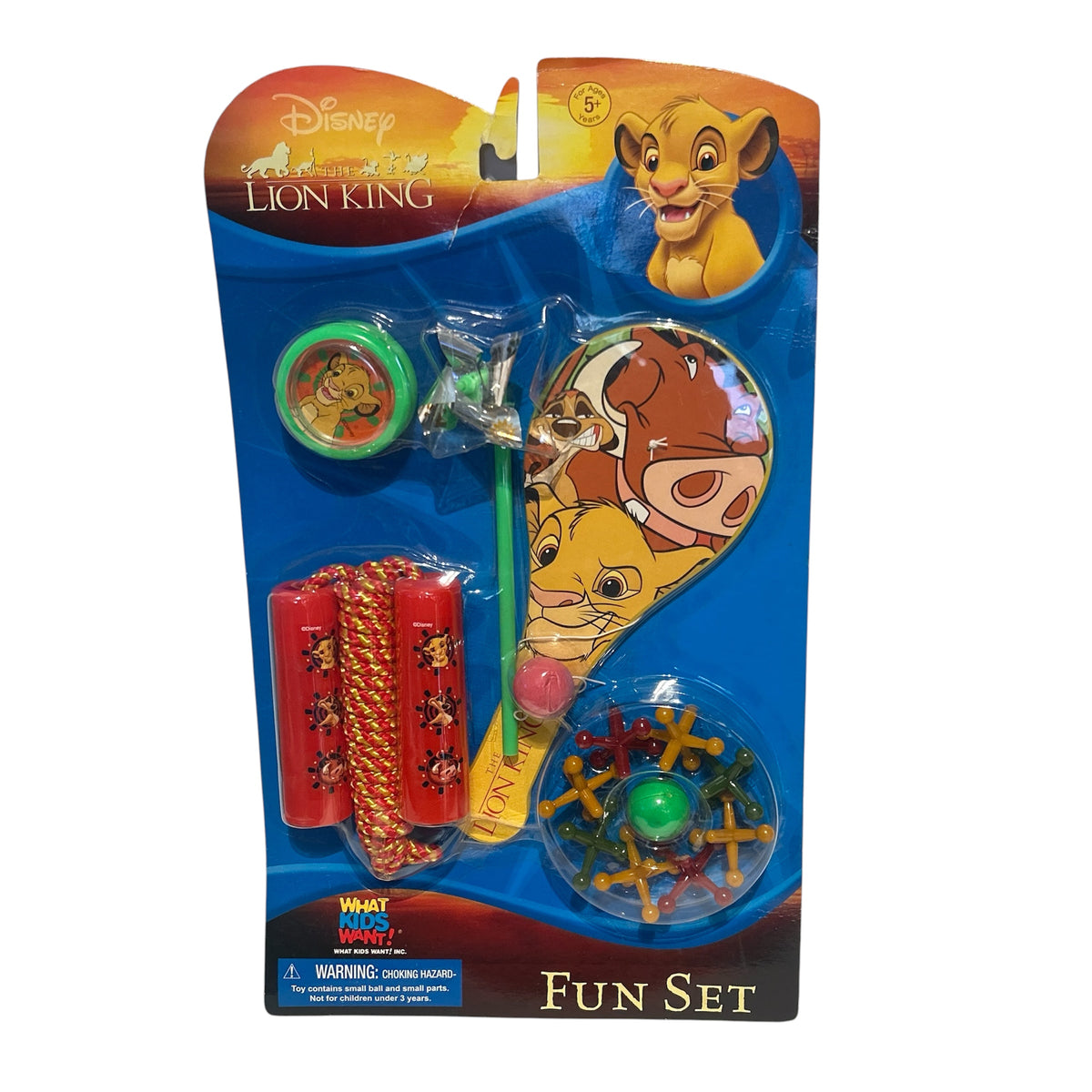 Disney The Lion King Fun Set What Kids Want New Vintage 90's Blister Packaging