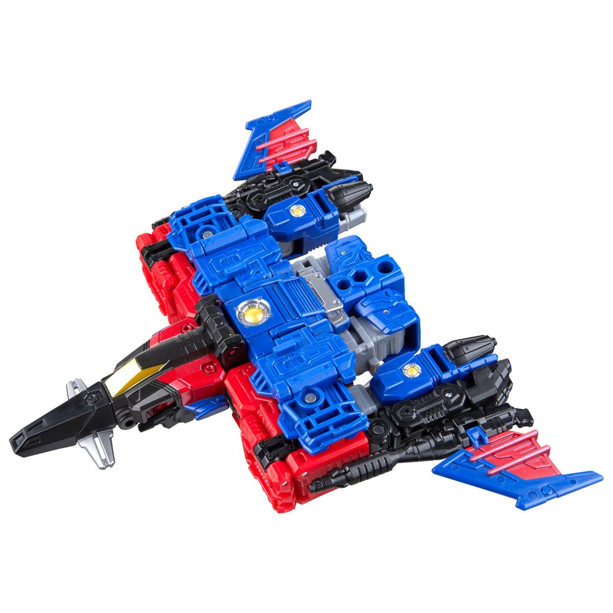 Transformers Generations Age of the Primes Voyager Nexus Prime — Jet tank mode overhead angled view