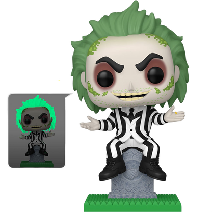 Beetlejuice on Tombstone Glow-in-the-Dark Funko Pop! Plus Vinyl Figure #1757 – Entertainment Earth Exclusive