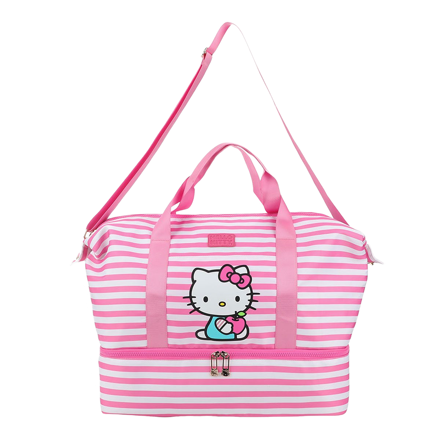 Hello Kitty Striped Duffle Travel Bag