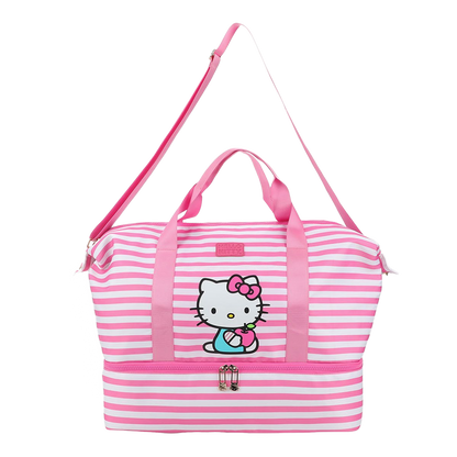Hello Kitty Striped Duffle Travel Bag