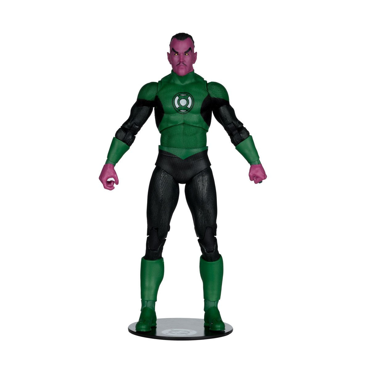 DC Multiverse Wave 31 Green Lantern Sinestro Green Lantern Corps 1 7-Inch Scale Action Figure — Green Lantern Sinestro, full front view on display base