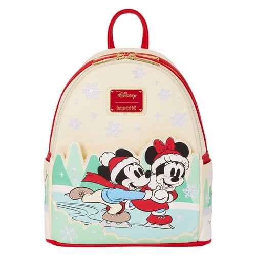 Mickey and Minnie Mouse Ice Skating Holiday Mini-Backpack