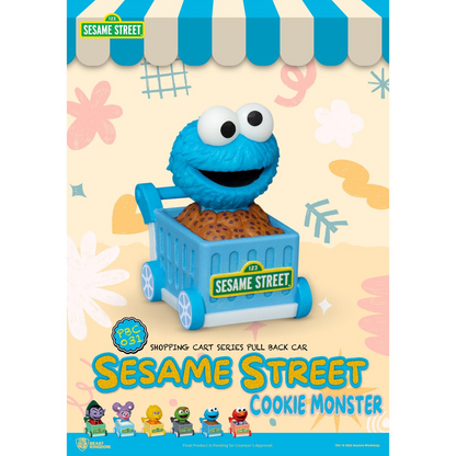 Sesame Street Shopping Cart Pull Back Car Series PBC-031 Blind Box Vehicles