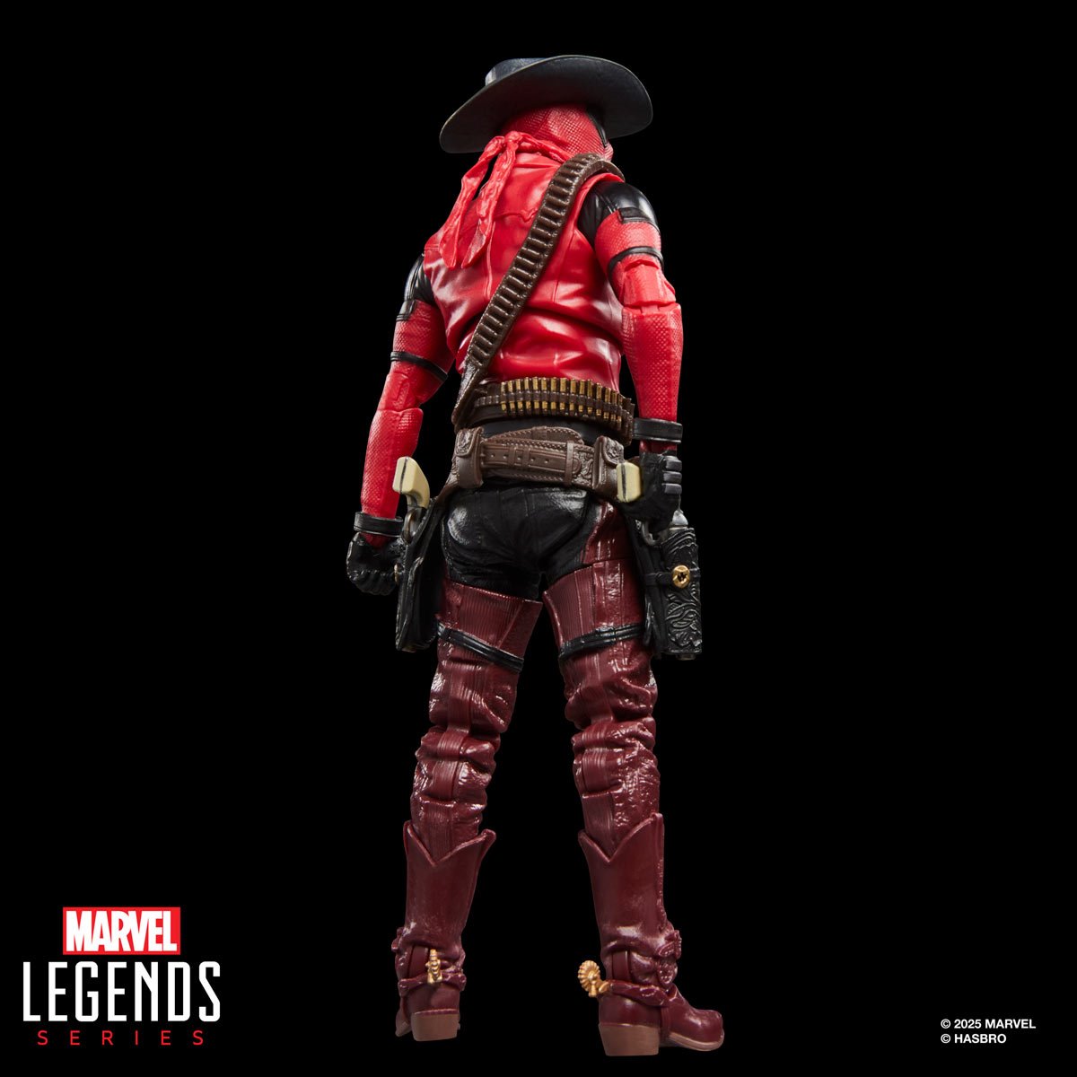 Deadpool & Wolverine Marvel Legends Cowboypool 6-Inch Action Figure — rear view of costume and holsters