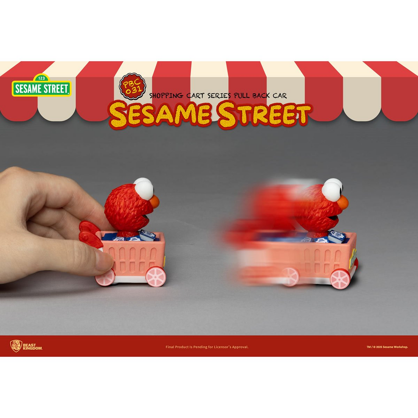 Sesame Street Shopping Cart Pull Back Car Series PBC-031 Blind Box Vehicles